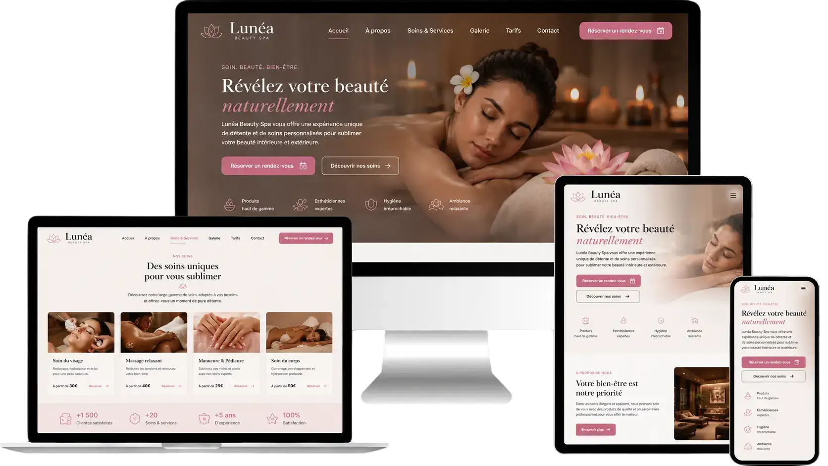 Mockup Lunéa Beauty Spa